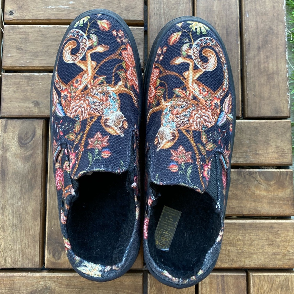FARM RIO Eclectic Bohemian Monkey slip on platform clogs - Picture 3 of 8